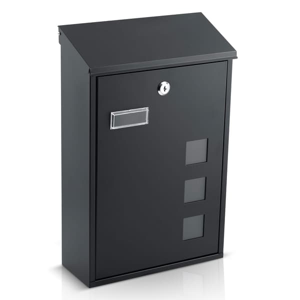 Brevkasse 39x25,5x12 cm sort HM-864