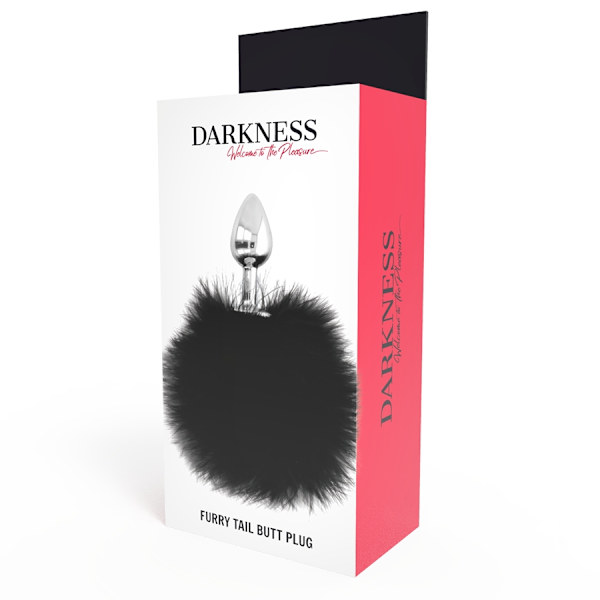 Darkness - Ekstra Anal Buttplug Med Hale Sort 7 Cm