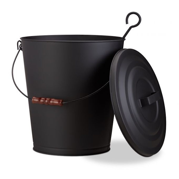 Askhink med lock 24 l