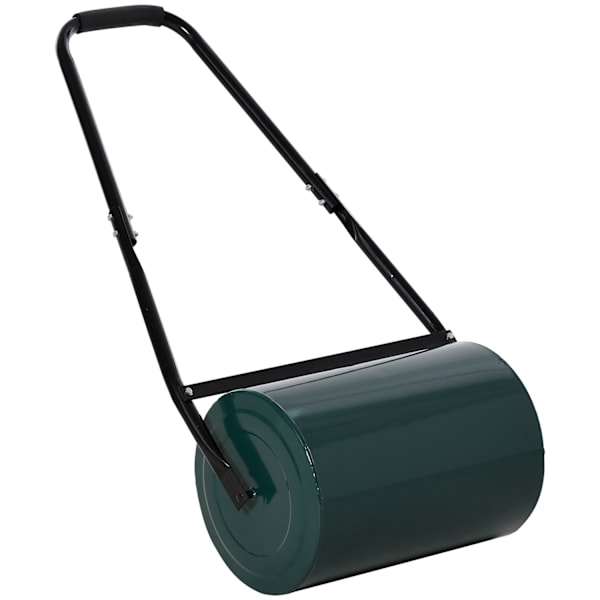 Nurmikkorulla puutarharulla puutarharulla U-kahvalla 31 cm halkaisija 30 cm työleveys 40 L vesi/hiekka täyte metallivihreä