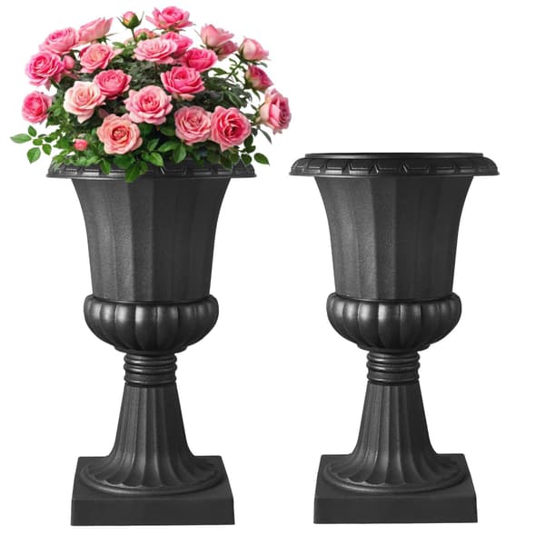 Plasturnplanter, 40 x 67 cm, 2-pack, svarta