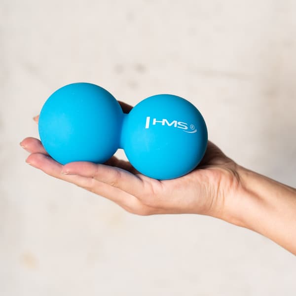 Blå massageboll, dubbel, HMS