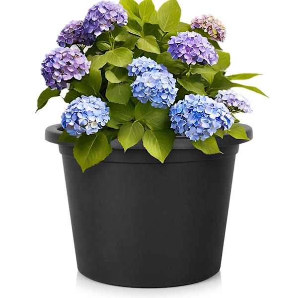 Havekrukke i plast sort rund 39 cm