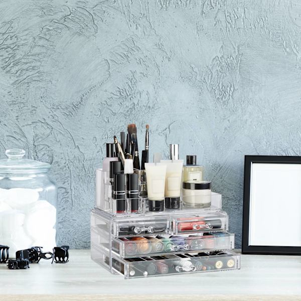 Makeup opbevaring med 4 skuffer