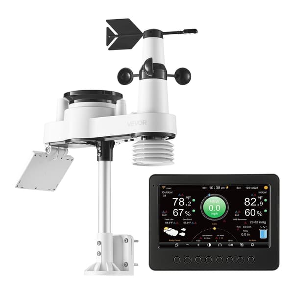 Wi-Fi väderstation, 7-i-1, 7-tums TFT, solsensor