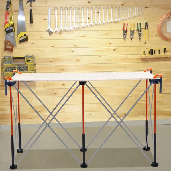 Hopfällbart arbetsställ 1267 x 665 mm, 1135 kg, bärväska