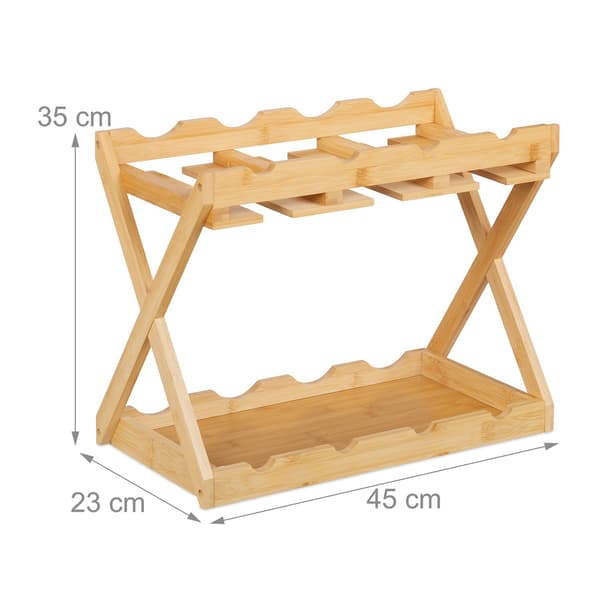 Viiniteline lasitelineellä 8 pullolle
