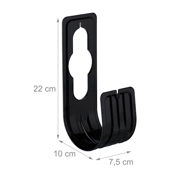 Sort slangeholder sæt med 4 stk