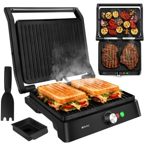 Elektrisk grill 2000W med temperaturkontrol