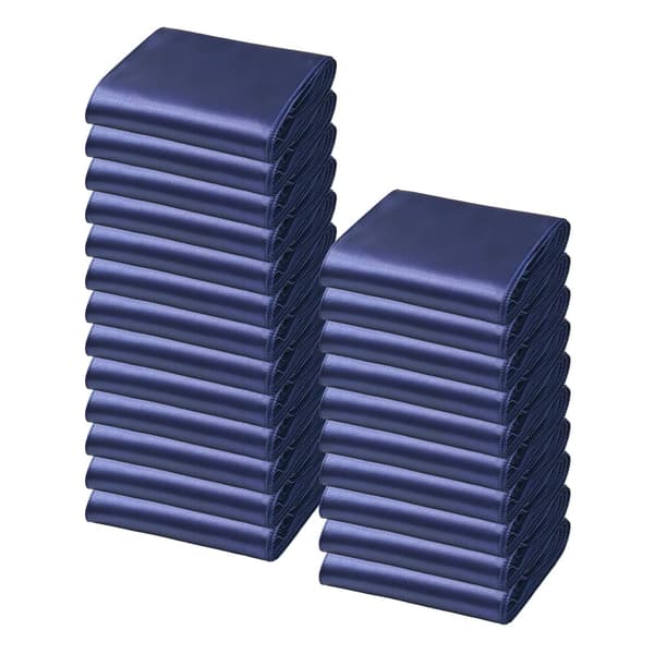Satinstolsbågar, 50-pack, 18 x 273 cm, marinblå