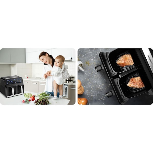 Luftfritös BD-653 Svart/Silver
