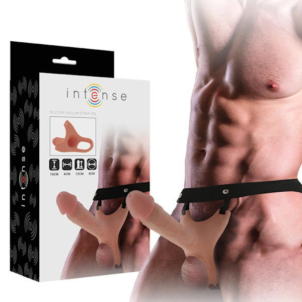 Intense - Hulsele Med Silikone Dildo 16 X 3,5 Cm