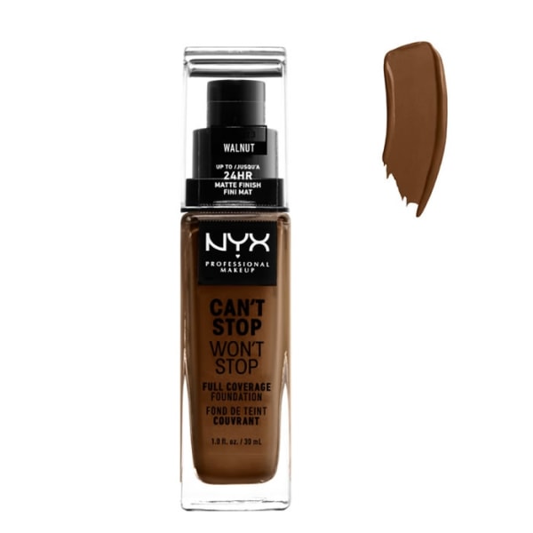 Nyx CanÂ´t Stop WonÂ´t Stop Full Coverage Foundation Walnut 30ml