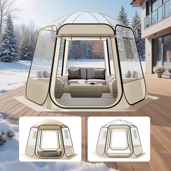 Pop-up bubbeltält 3,05 x 2,75 m, vattentätt, UV-resistent
