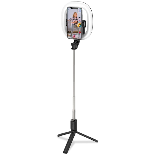 CLICKRINGBT Sormusvalo jalustalla/selfie-tikkulla