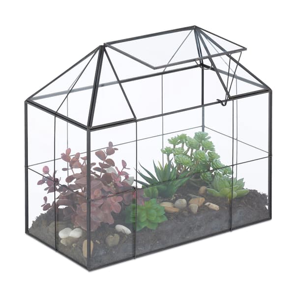 Glashusformet terrarium til stueplanter