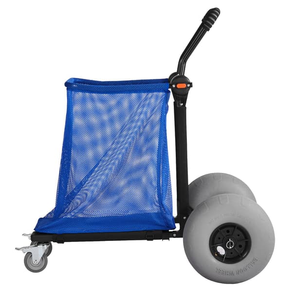 Rantakärry, 320 mm ilmapallopyörät, 75 kg taittuva vaunu
