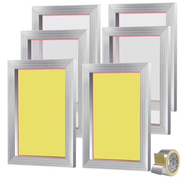 Ramar för silkscreentryck, aluminium, 110 mesh, 6-pack