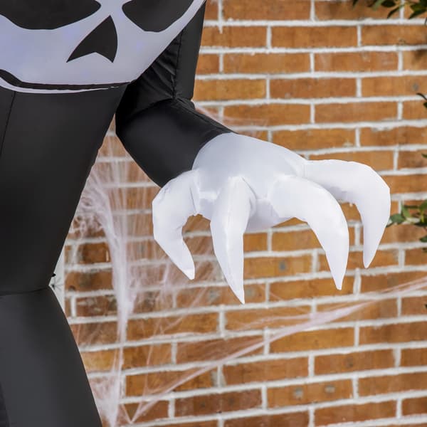 Uppblåsbart Halloween-spöke med pumpahuvud, LED-ljus