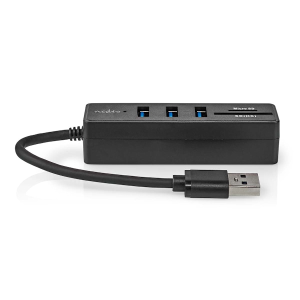 USB-hub | USB-A Han | 3x USB A Hun | 5-Port port(s) | USB 3.2 Gen 1 | USB Drevet | 5 Gbps | SD & MicroSD