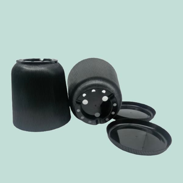 Krukor med fat, set om 2, inomhus/utomhus