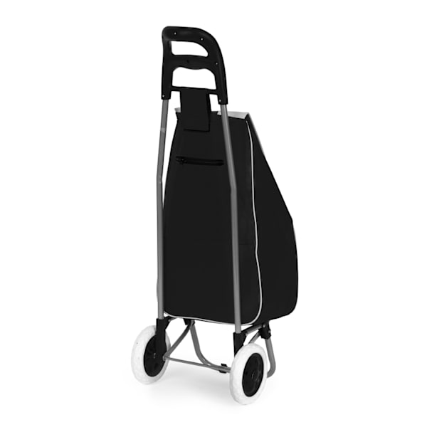 Ostoskori, 25l laukku, pyörillä, metallirunko, kumipyörät, musta ModernHome