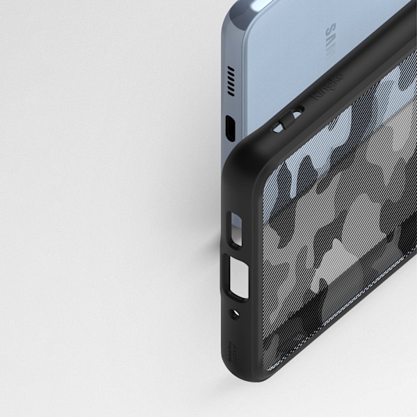 Kotelon kansi geelikehyksellä Galaxy A73 Fusion Matte musta