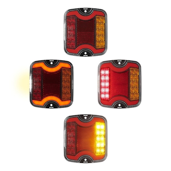 Baklykta 4 funktion 105 x 95 mm LED + GLOW höger