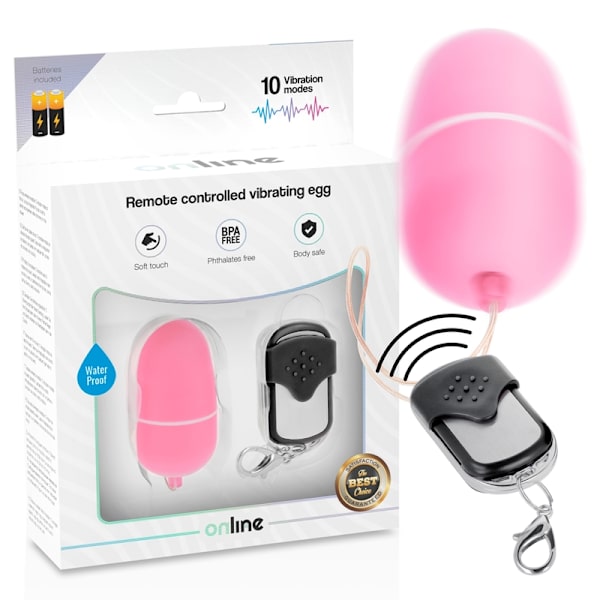 Online - Fjärrkontroll Vibrerande Ägg M Rosa