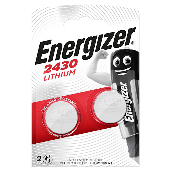 Lithium knapcellebatteri CR2430 | 3 V DC | 320 mAh | 2-Blister | Sølv