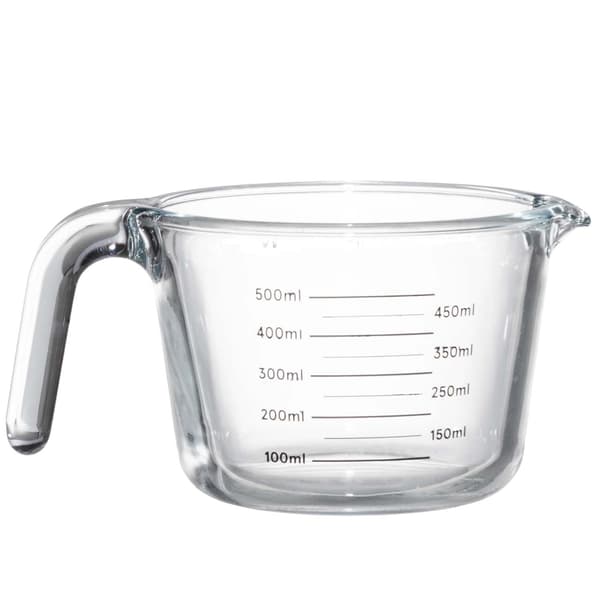 Mätkopp i glas, 0,5 liters kapacitet