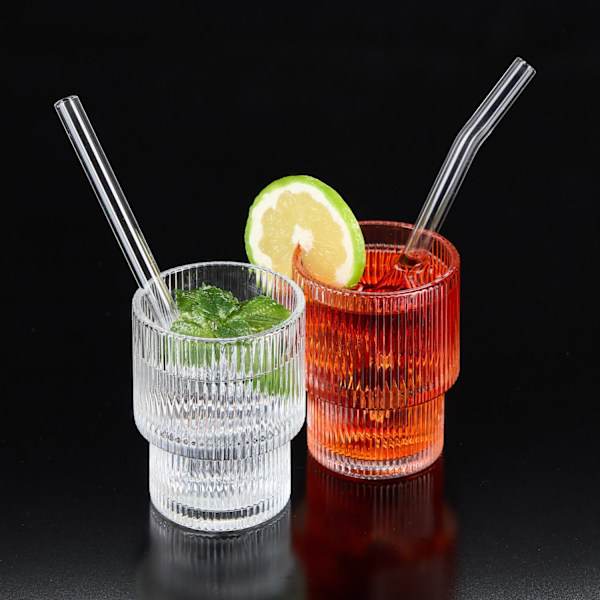 Ribbad dricksglas 4-pack