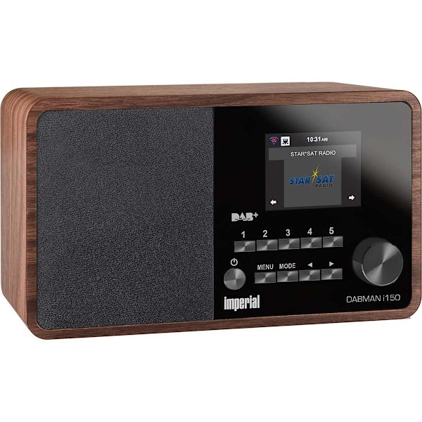 DABMAN i150 Kompakt hybridradio DAB+ / FM / Internet Trälook