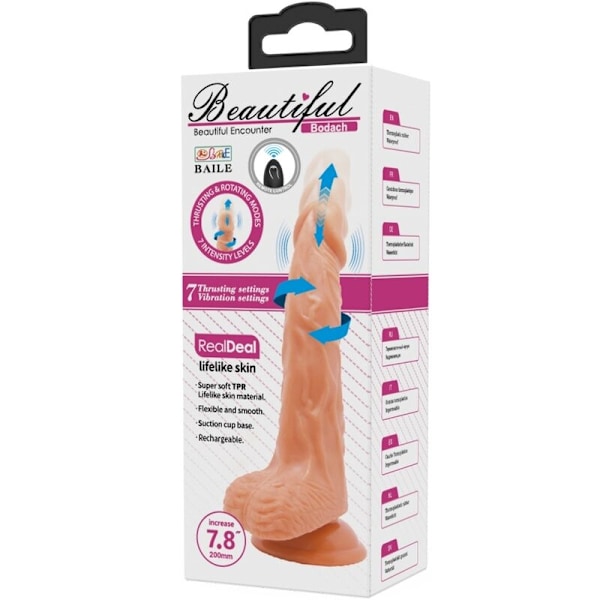 Baile - Bodach Realistisk Vibrator Med Fjärrkontroll Sugkopp