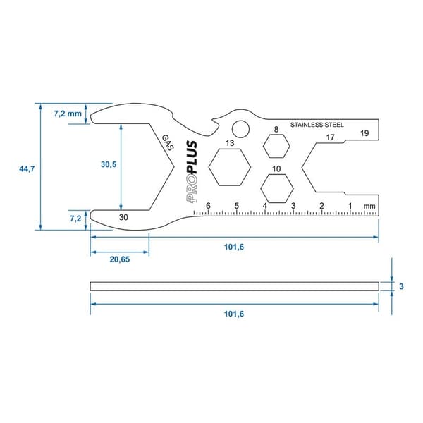 Gasflaskenøgle – Multitool NL