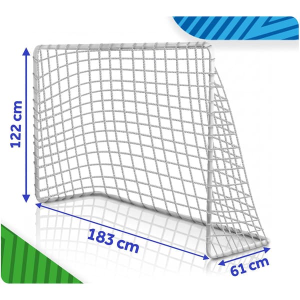 Bärbart fotbollsmålset för barn, 183x122 cm, 2-pack