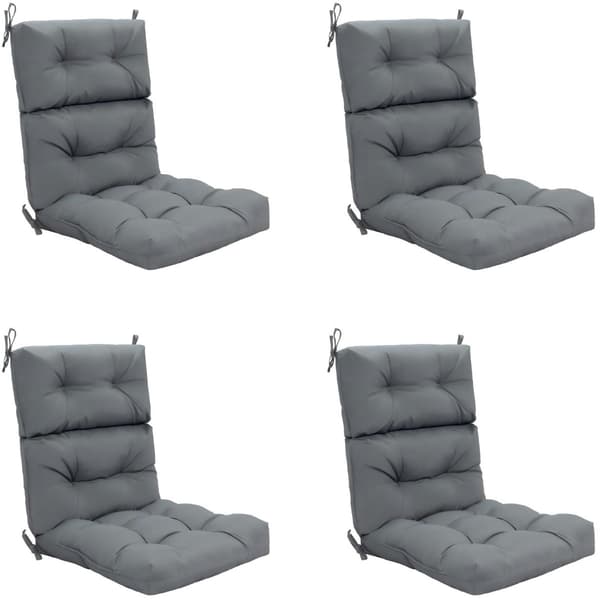 Golvstolsdyna, 4-pack, justerbart ryggstöd, grå