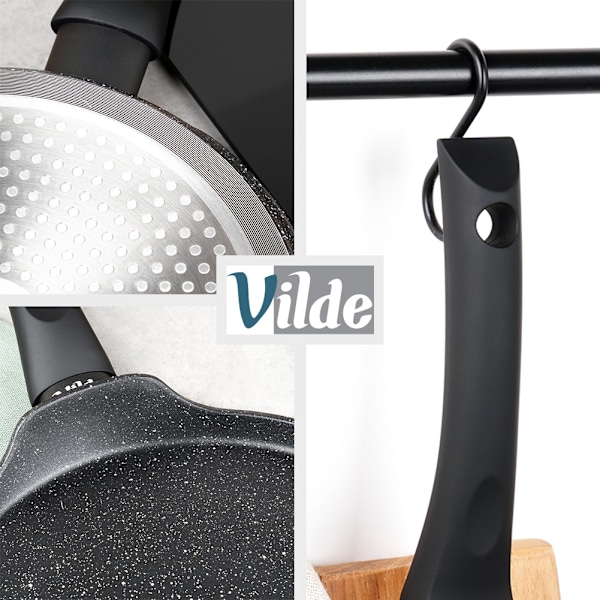 Pandekagepande granit BLACK LINE 24 cm