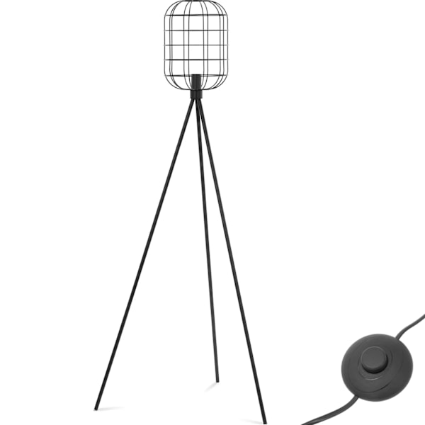 Golvstående lampa med E27 mesh skärm 163 cm