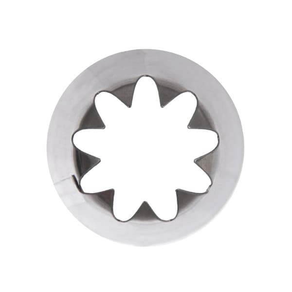 Stjerneformet rørdyse i rustfrit stål – 2 cm diameter