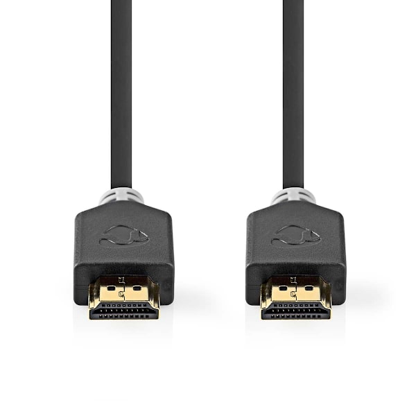 Ultra High Speed ​​HDMI ™ -kaapeli | HDMI™ liitin | HDMI™ liitin | 8K@60Hz | 48 Gbps | 1.00 m | Pyöreä | 6.0 mm | Antrasiitti | Ikkunallinen laatikko