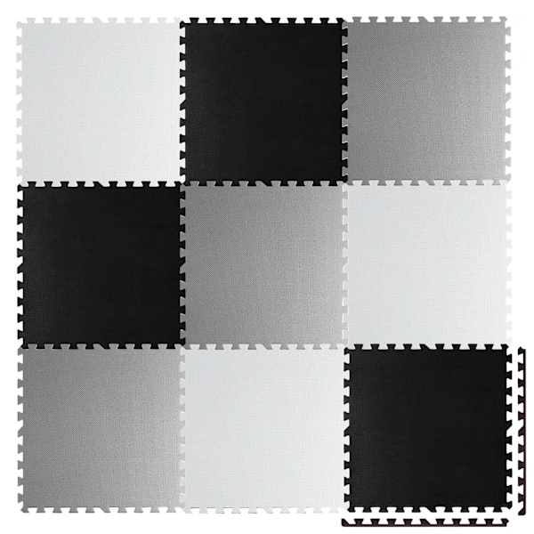 Stort skumpusselmatta schackbräde Ricokids 180x180cm 9st