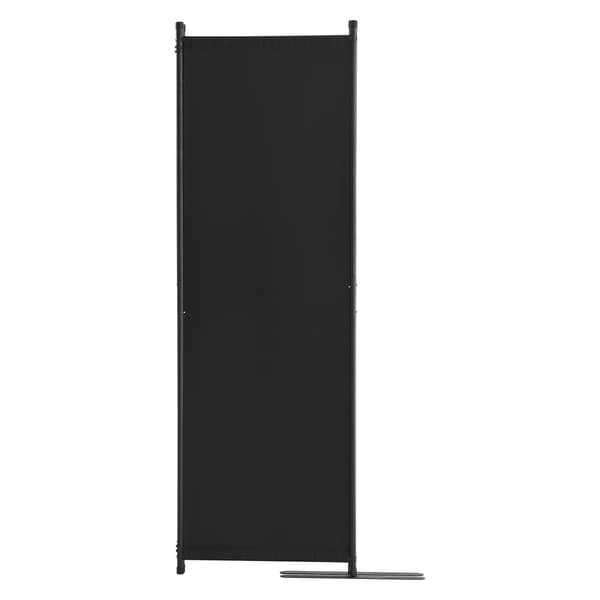 Rumdeler, 4-panels foldbar stofskærm, sort