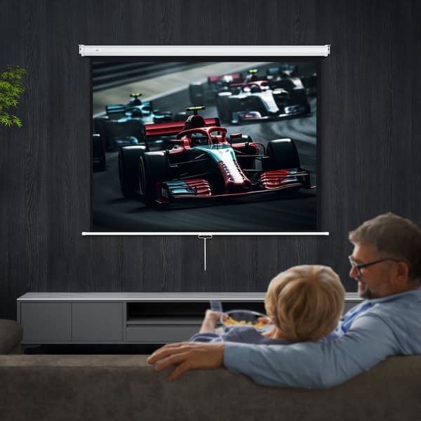 84"" 4:3 projektorduk, 4K HD, vägg-/takmontering