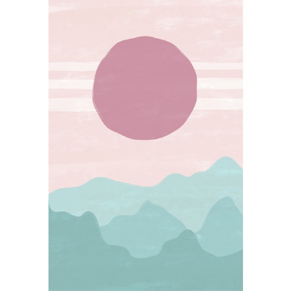 Pinkki auringonlasku - 21x30 cm