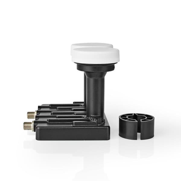 LNB | Twin Monoblock 6.0° | Udgangsforbindelse: 2x F-Connector | Støjfigurinterval: 0.85 dB | Konverteringsydelse: 52 - 67 dB | Sort | Egnet til: Astr