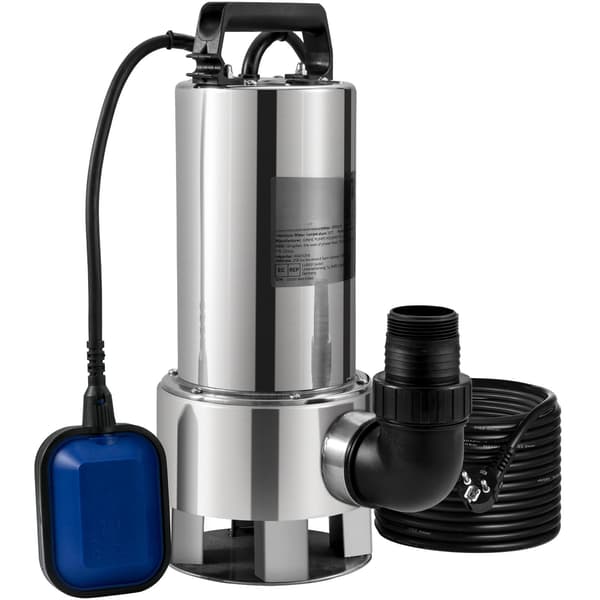 Dränkbar vattenpump 1300W, 20000 L/H, flottörbrytare