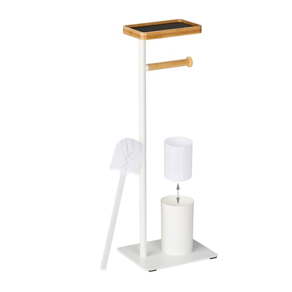 WC-harja ja -rullapidike hyllyllä