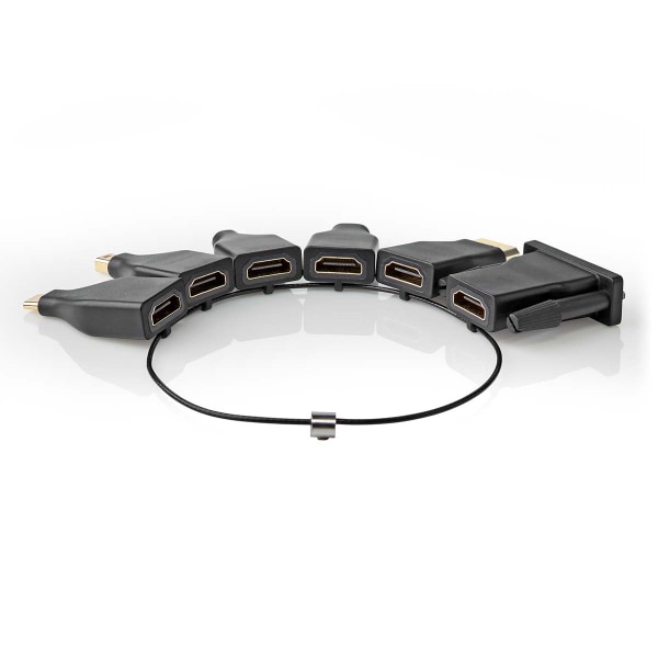 HDMI™ Adapter | DisplayPort Hane / DVI-D 24+1-Pin Hane / HDMI™ Micro kontakt / HDMI™ Mini kontakt / Mini DisplayPort Hane / USB-C™ Hane | HDMI™ Hona |