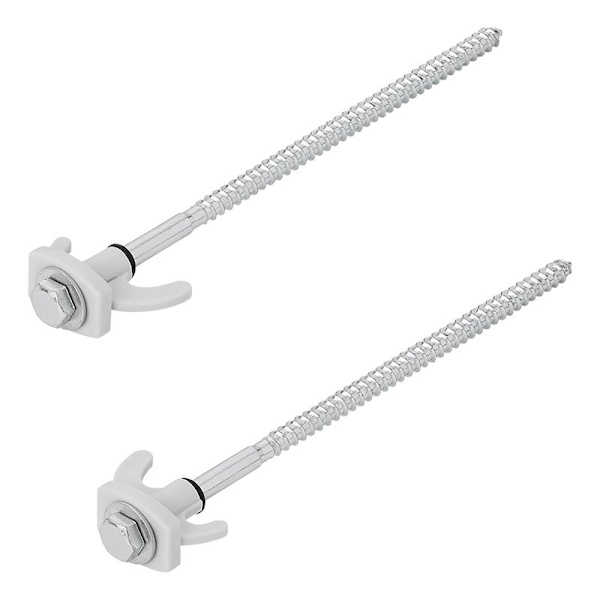 Tältpinne 20cm metallskruvbar med plastkrok 6 stycken i polybag